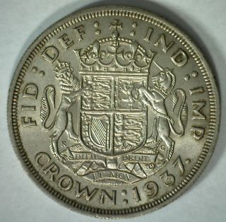 1937 Silver British Crown George Vi Great Britain Uk Coin Au photo