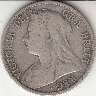 1898 Queen Victoria Half Crown (2/6d) - Sterling Silver Coin photo