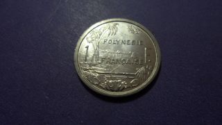 French Polynesia 1981,  One Franc.  Older Coin. photo