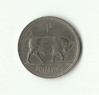 1962 Ireland 1 Shilling Coin,  Km 14a photo
