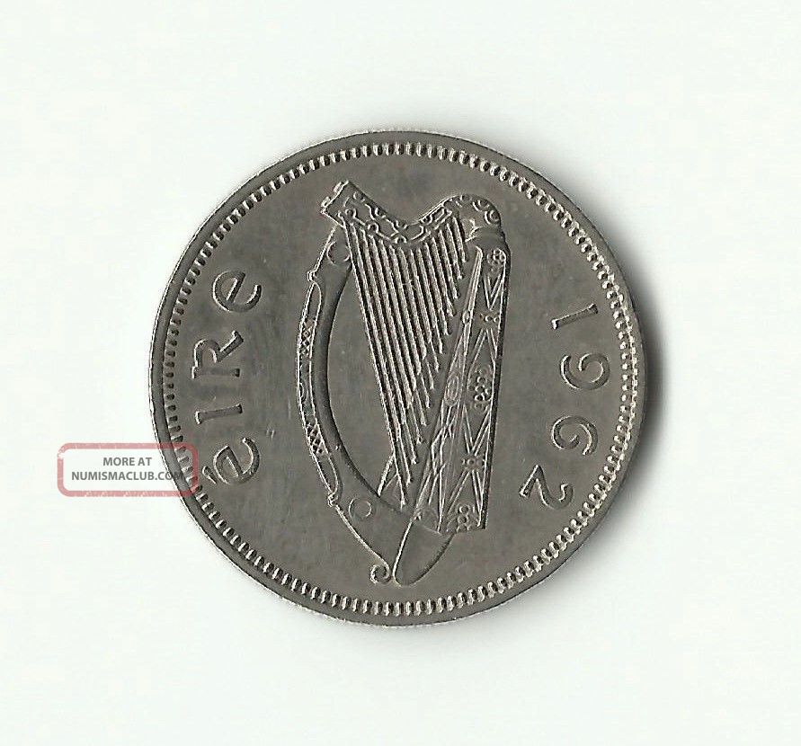 1962 Ireland 1 Shilling Coin, Km 14a