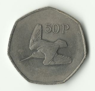 1998 Ireland 50 Pence Coin,  Km 24 photo