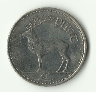 1999 Ireland 1 Pound Coin,  Km 27 photo