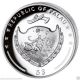 2015 Palau 1 Oz.  999 Silver Year Of The Goat $5 Gilded High Relief Coin Australia & Oceania photo 2