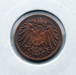 Germany Empire 1899 D - Munich 1 Pfennig Copper Wilhelm Ii Real Coin - Km 10 photo