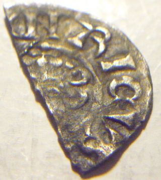 1204 - 1209 England John Short Cross Silver Cut Halfpenny - Type 5b - Rauf At London photo