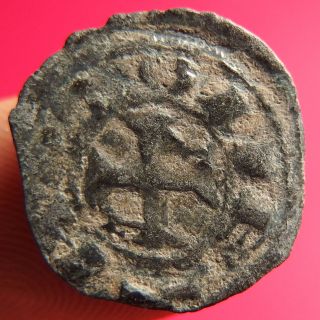 Medieval Spanish Knights Templar Cross Coin European Crusader 11 - 12th Century photo