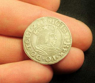 Medieval Polish Coin - Sigismund Silver Grosso 1532,  Danzig City photo