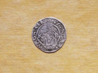 Hungary 1550 Silver 1 Denar Coin photo