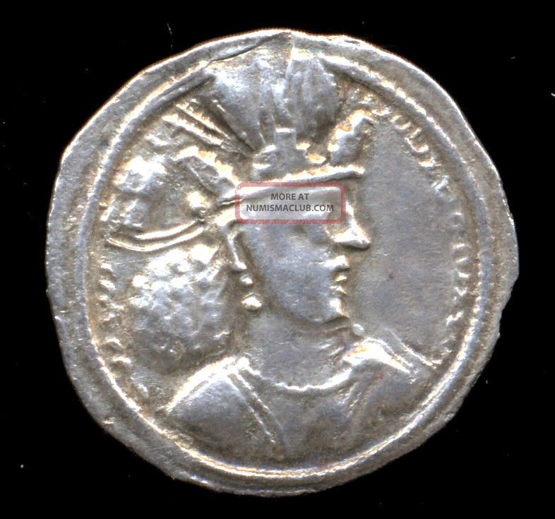 112 - Indalo - Arab - Sasanian.  Shapur Ii,  309 - 379 Ad.  Ar Drachm.  Very Scarce Coins: Medieval photo