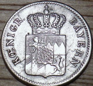1851 German Silver 1 Kreuzer - Bavaria - Look photo