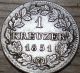 1851 German Silver 1 Kreuzer - Bavaria - Look Germany photo 1