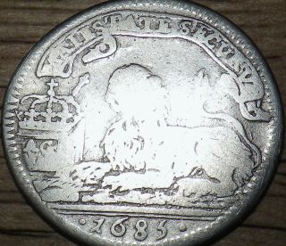 1685 Italy Silver 1 Carlino 10 Grana - Naples Sicily - Look photo