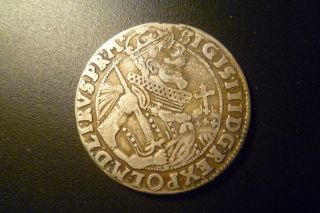 Scarce Poland,  Sigismund Iii Vasa -.  1624 Silver 1/4 Thaler (18 Groszy) photo
