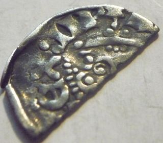 1247 - 1272 England Henry Iii Silver Long - Cross Cut Half (1/2) Penny photo