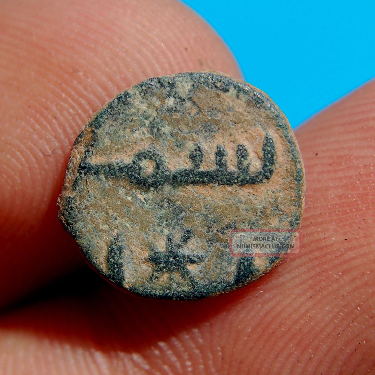 Ancient Bronze Islamic Coin Medieval Arabic Found Muslim Conquest Of Spain Time Coins: Medieval photo