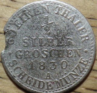 1830 - A German Silver 1/2 Groschen - Prussia - Look photo