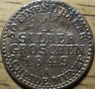 1849 - A German Silver 1 Groschen - Prussia - Look photo