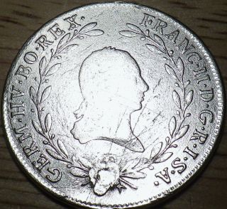 1796 - E Austria Silver 20 Kreuzer - Larger Coin - Look photo