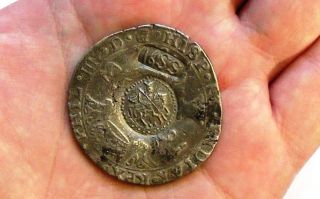 Silver Patagon - Thaler 1653 Ad - Countermark Jefimek 16ss - Old Russia Forgery photo