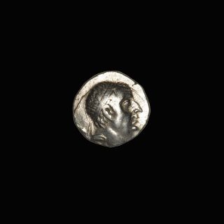 Ancient Greek Cappadocian Silver Drachm Coin Of King Ariobarzanes I photo