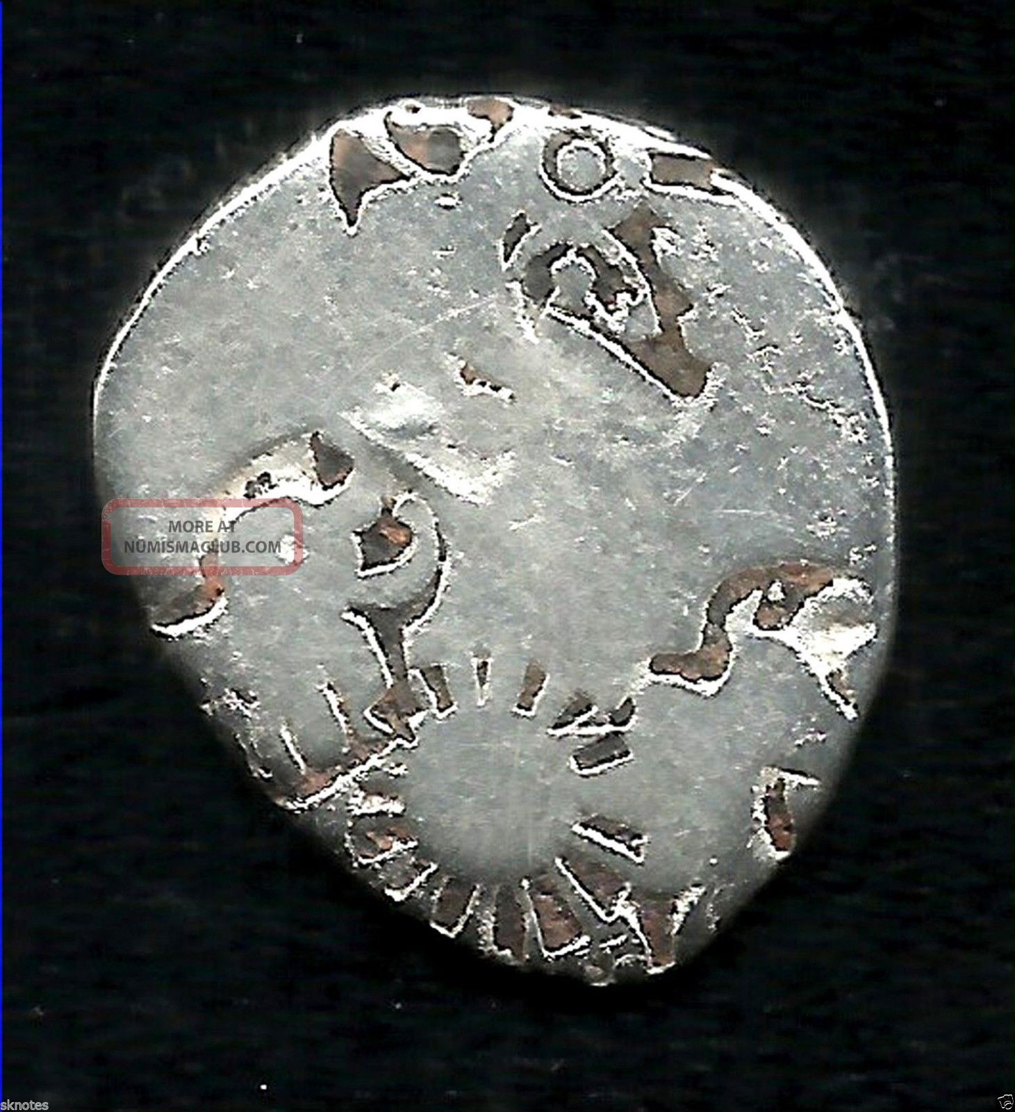 Ancient India Pmc Punch Animal Mark 2000 Years Old Silver Coin Extremely Rare Coins: Medieval photo
