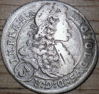 1699 Bohemia Silver 3 Kreuzer - Awesome Coin - Look photo