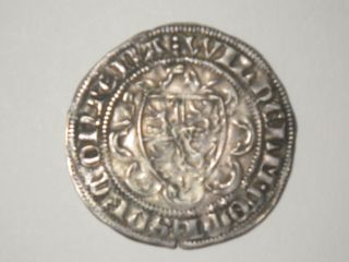 Silver Gros Tournois Turnose Julich Berg Wilelm Ii Mulheim 1377 - 1380 Ad 2.  47 G. photo