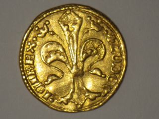 Gorgeous Gold Florin Hungary Louis 1st Anjou 1342 - 1353 Ad Buda 3.  57 G. photo