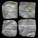 625 - Indalo - Spain.  Almohade 4 X Square Silver Dirham,  545 - 635ah (1150 - 1238 D.  C. ) Coins: Medieval photo 1