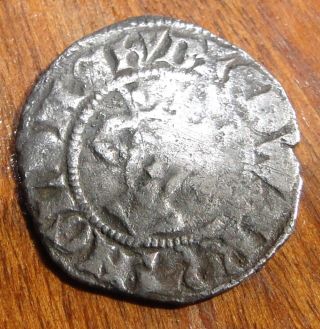 Edward I (1272 - 1307) English Hammered Silver Penny Canterbury Long Cross photo