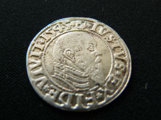 1545 Albert George Ar Groschen Medieval Germany Silver Coin Proof photo