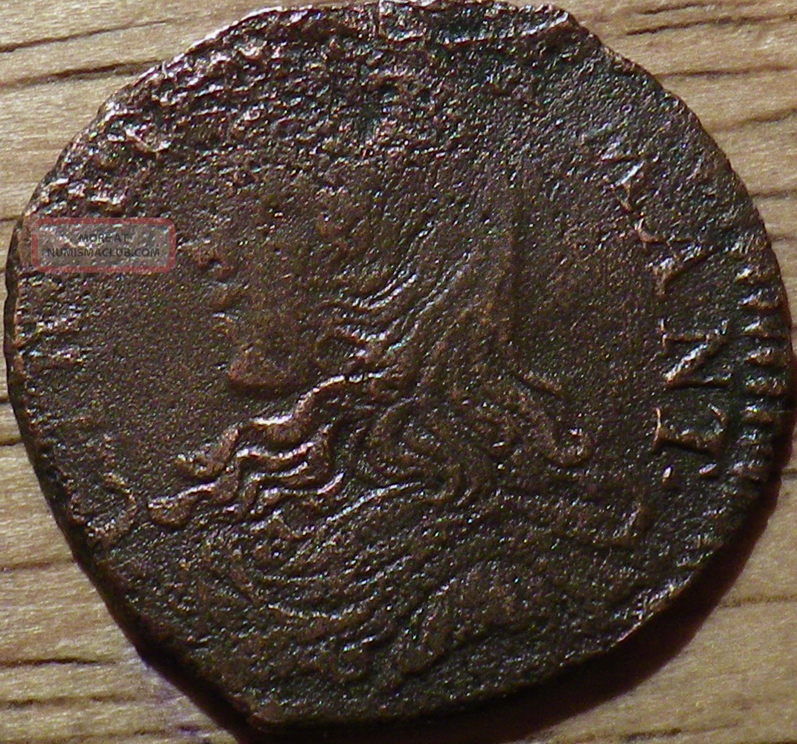 Unknown Old Sun & Rays Copper Coin - Coin - Look (a)