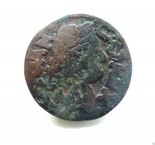 Poland Medieval Copper Coin Solidus 1666 Y. photo