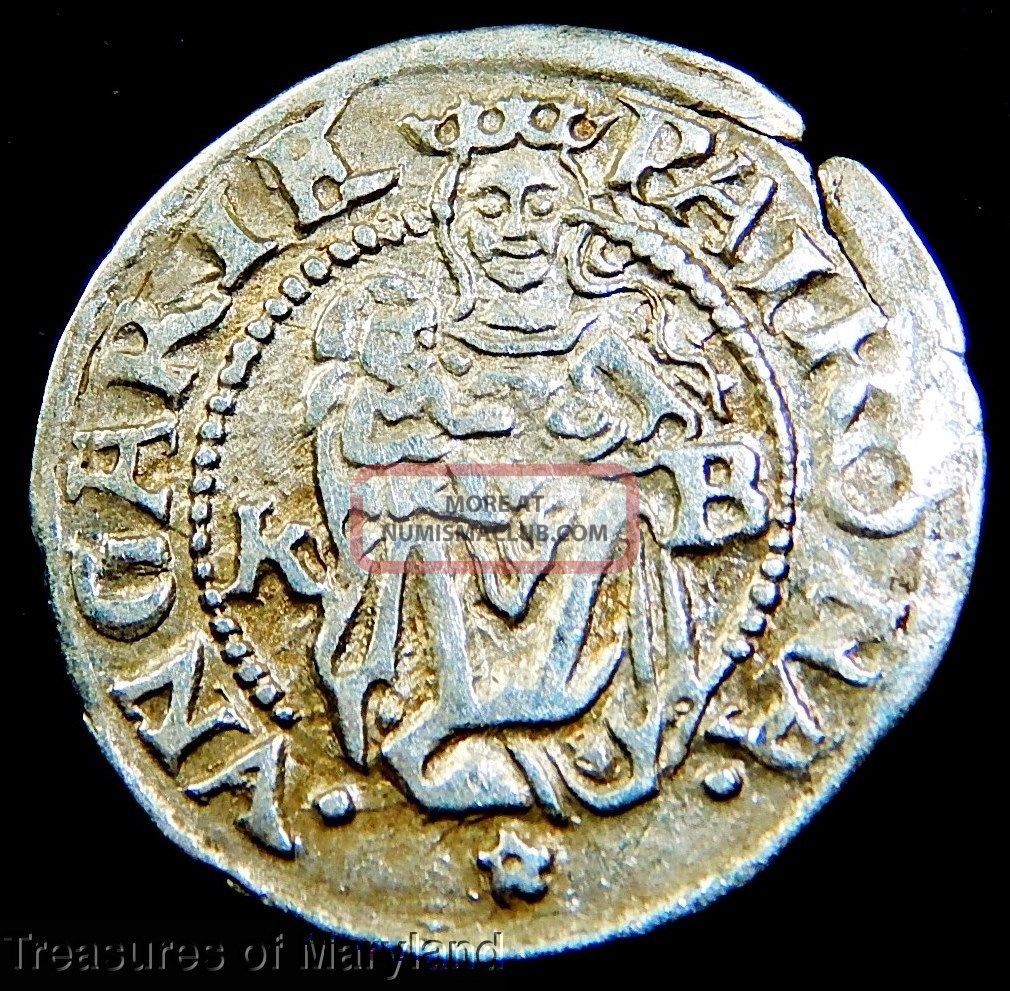 1536 Mary Holding Baby Jesus Hungarian Denar (a30) Coins: Medieval photo