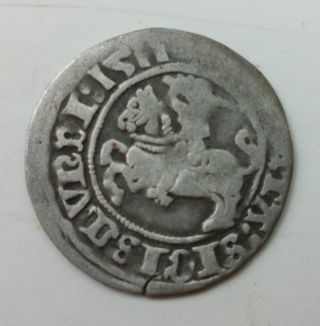 Lithuanian/poland Coin,  King Sigismund The First 1/2 Groschen 1511 Coin photo