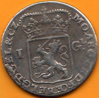 Nederlands 1 Gulden 1786 Gelderland Province photo