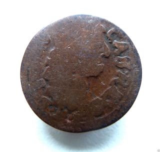Poland Medieval Copper Coin Solidus 166? Y. photo