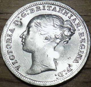 1879 Victoria Silver 3 Pence - Awesome Coin - Look photo