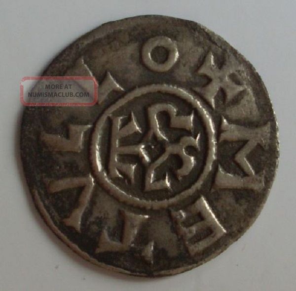 Z4 -,  Ms,  Rare & Authentic French Carolingian Silver Denar Charlemagne 800 Ad Coins: Medieval photo