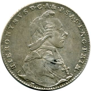 Austria,  Salzburg,  Hieronymus,  20 Kreuzer 1789,  Silver,  Xf - photo