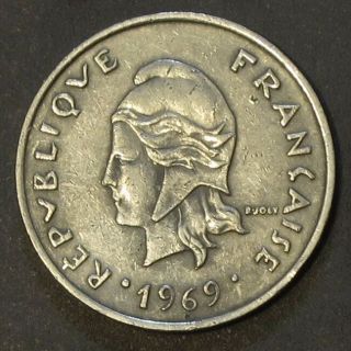 French Polynesia Polynesie Francaise 20 Francs 1969 photo