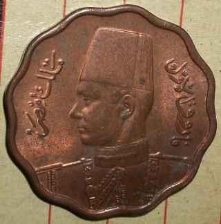 Ah1357 (1938) Egypt 10 Milliemes Unc photo