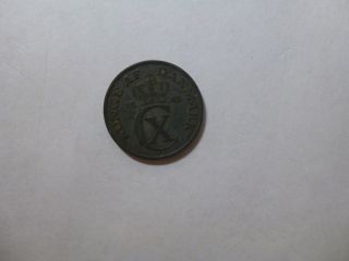 Old Denmark Coin - 1943 5 Ore - Circulated,  Spots photo