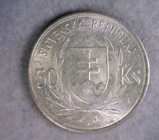 Slovakia 50 Korun 1944 Au Silver (stock 1709) photo