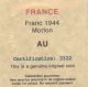 France - Franc 1944 Au - Type Morlon - Wwii Europe photo 4