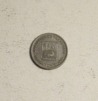 1965 Venezuela 25 Centimos Cents South America S American Quarter Bolivar Coin photo