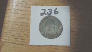 Medieval,  Hammered Silver,  Sixpence,  Elizabeth 1st,  1593,  236 photo