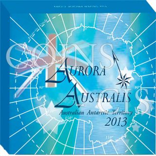 Australia 2013 1$ Australian Antarctic Territory Aurora Australis Proof Ag Coin photo