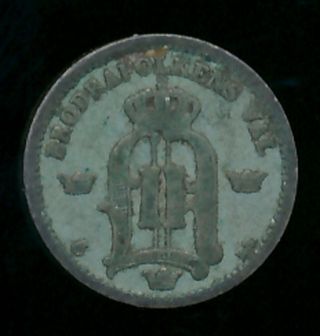 Sweden 1899 25 Ore.  0467 Ounces Of Silver photo